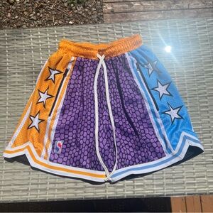 Colorful Star Pattern Basketball Shorts Size Small